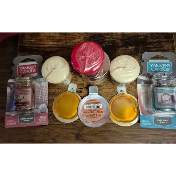 10 Piece Fragrance Lot Yankee Candle Slatkin Candle Car Freshners Stocking Stuff - Picture 2 of 2